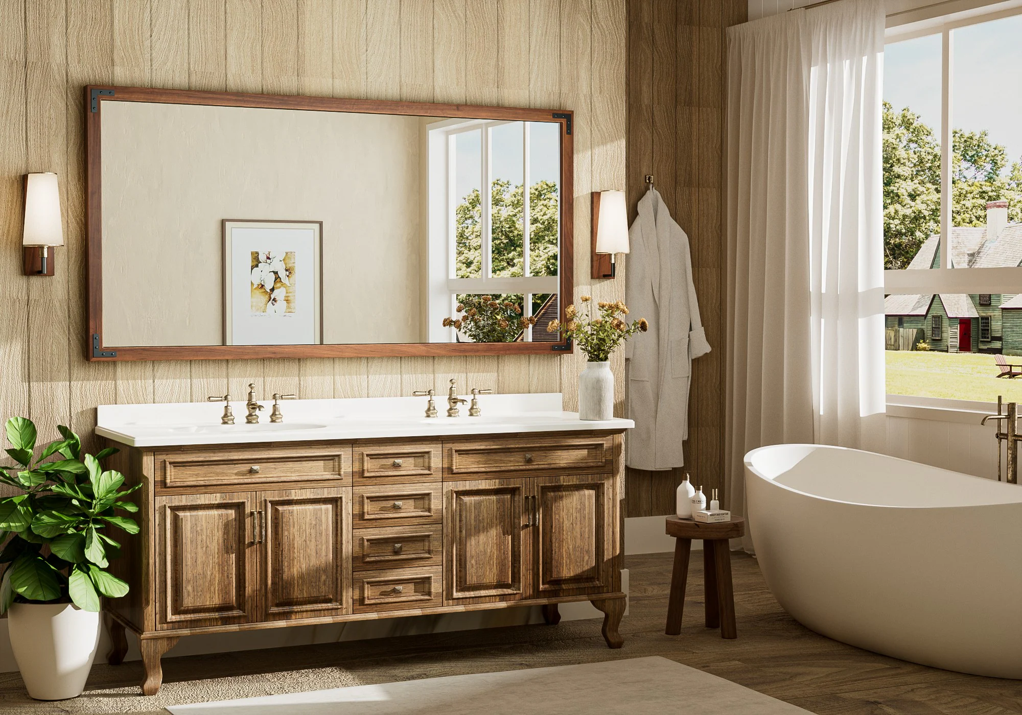 Brown Mirror 72 x 30